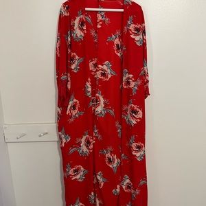 Red Floral Kimono